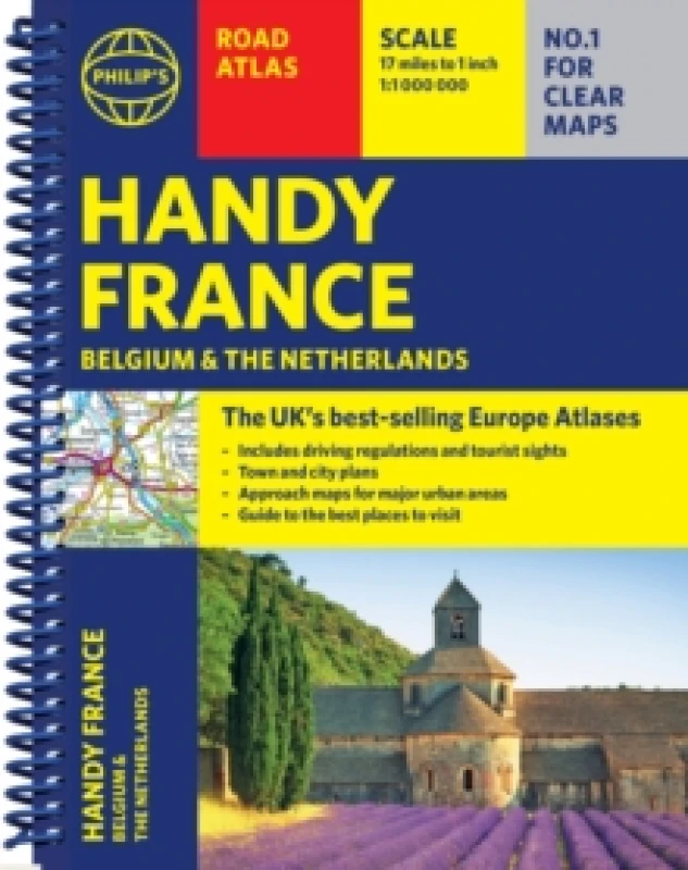 Image of Philip's Handy Road Atlas France, Belgium and The Netherlands : Spiral A5 Spiral bound