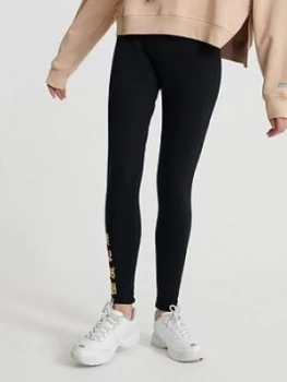 Image of Superdry Portland Leggings - Black, Size 6, Women