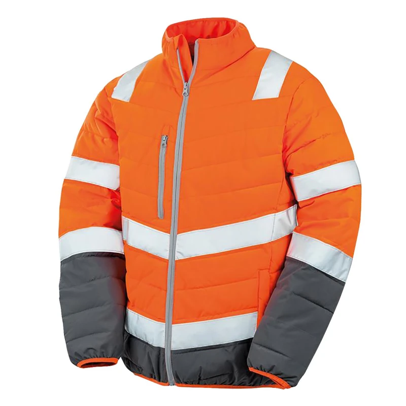 Image of Result Result Men Safeguard Soft Padded Safety Jacket in Orange Size: 4X-Large Orange 4XL Male 5057819480931