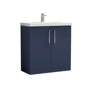 Image of Nuie Arno 800mm Floor Standing 2 Door Vanity & Thin-Edge Basin Electric Blue