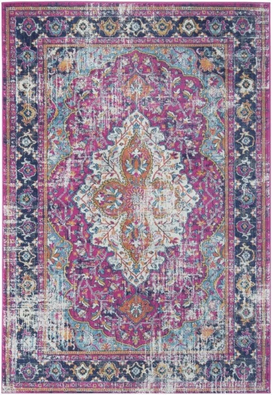 Image of THE RUGS Marrakech Pink Large Area Rug & Runner Living Room 430 Size: 200cm x 290cm Multicolor Unisex 200cm x 290 cm