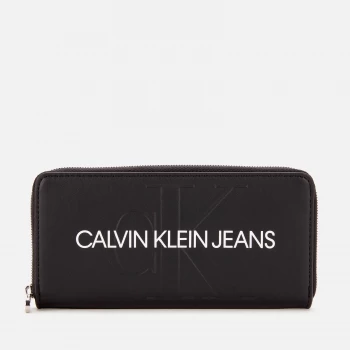 Image of Calvin Klein Jeans Womens Zip Around Wallet - Black