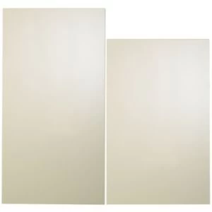 Image of Cooke Lewis Raffello High Gloss Cream Tall larder door W600mm Set of 2