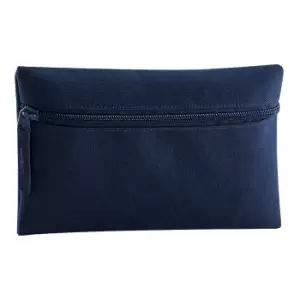Image of Quadra Classic Zip Up Pencil Case (Pack of 2) (One Size) (French Navy)
