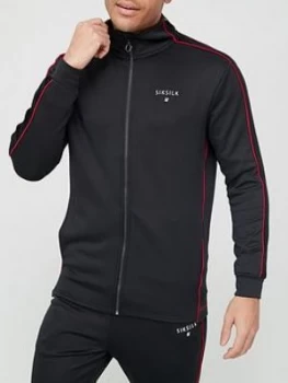 Image of SikSilk Imperial Zip Through Hoodie - Black