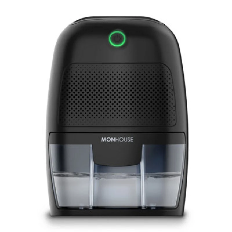 Image of Monhouse Dehumidifier 600Ml Portable, Compact And Quiet Moisture Absorber - Mini Electric Mould Remover For Home - Black
