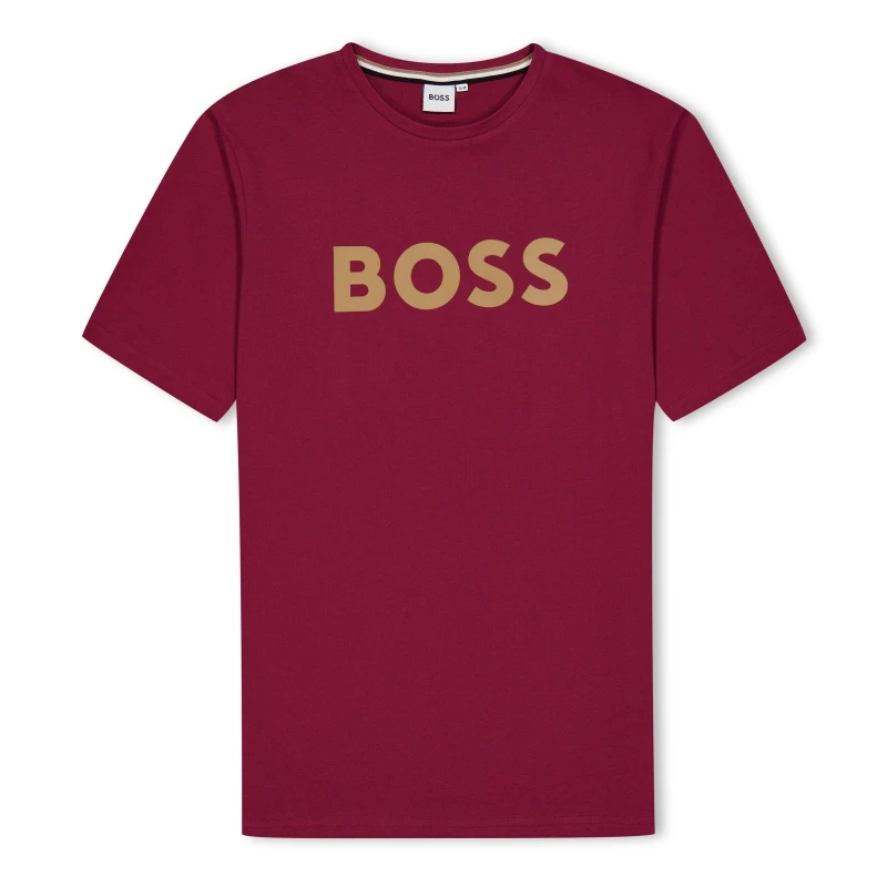 Image of Boss Large Logo Tee Juniors Regular Fit T-Shirts 4 Yrs Red 59724908135