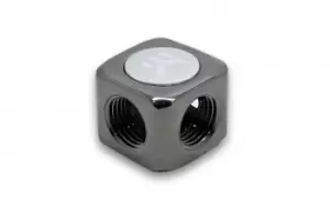 Image of EK Water Blocks EK-AF T-Splitter 3F G1/4 Black, Nickel