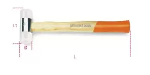 Image of Beta Tools 1390N Nylon Face Hammer Hickory Shaft 45mm Face 013900545