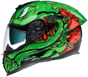 Image of Nexx SX.100R Abisal Helmet, red-green, Size S, red-green, Size S