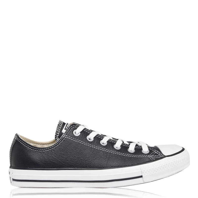 Image of Converse Lifestyle Star Leather Low Trainers - Black 8.5