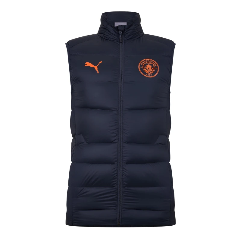 Image of Puma Mcfc Casuals Down Vest Anorak Mens Strong Grey male XS