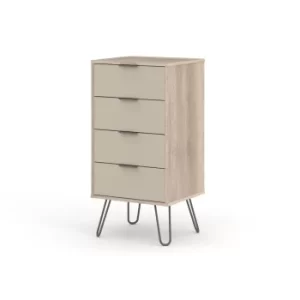 Image of Augusta Driftwood 4 drawer narrow chest of drawers