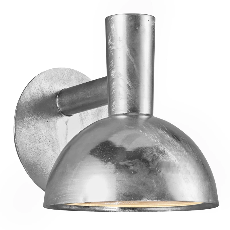 Image of Nordlux Arki Outdoor Wall Light Silver Galvanized steel Solar E27 Sensor Coastal/Marine Safe - Mains Powered, IP54 Silver Unisex