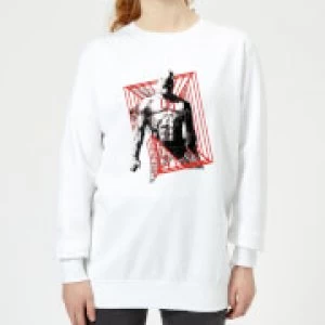 Image of Marvel Knights Daredevil Cage Womens Sweatshirt - White - M