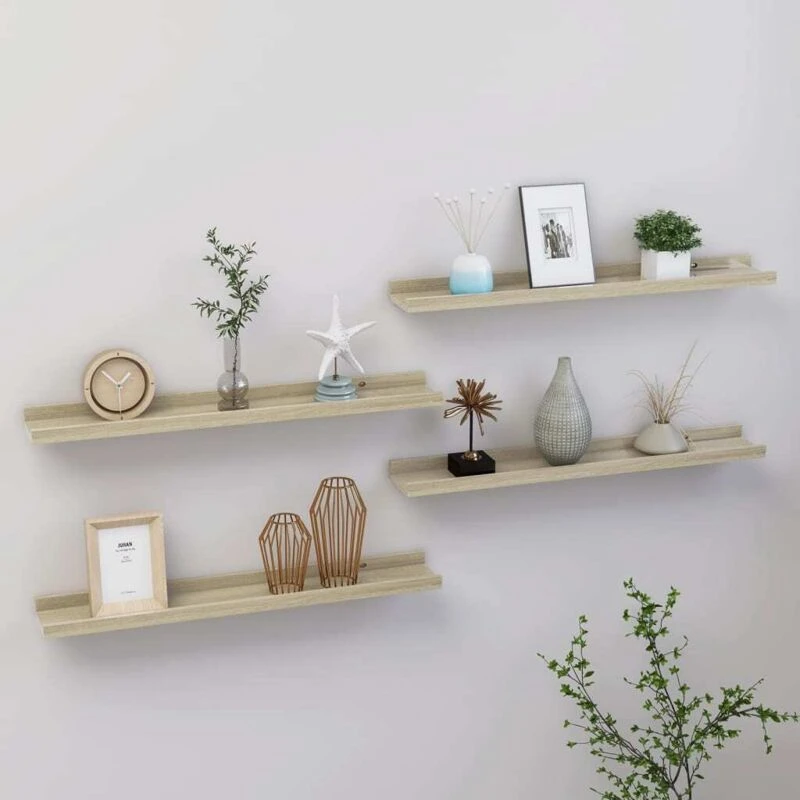 Image of VIDAXL Vidaxl - Wall Shelves 4 pcs Sonoma Oak 60x9x3cm 8720286417867