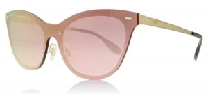 Image of Ray-Ban Blaze Sunglasses Gold/Pink Mirror 043/E4 43mm