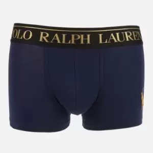 Image of Polo Ralph Lauren Mens Gold Polo Player Trunk Boxer Shorts - Cruise Navy - S