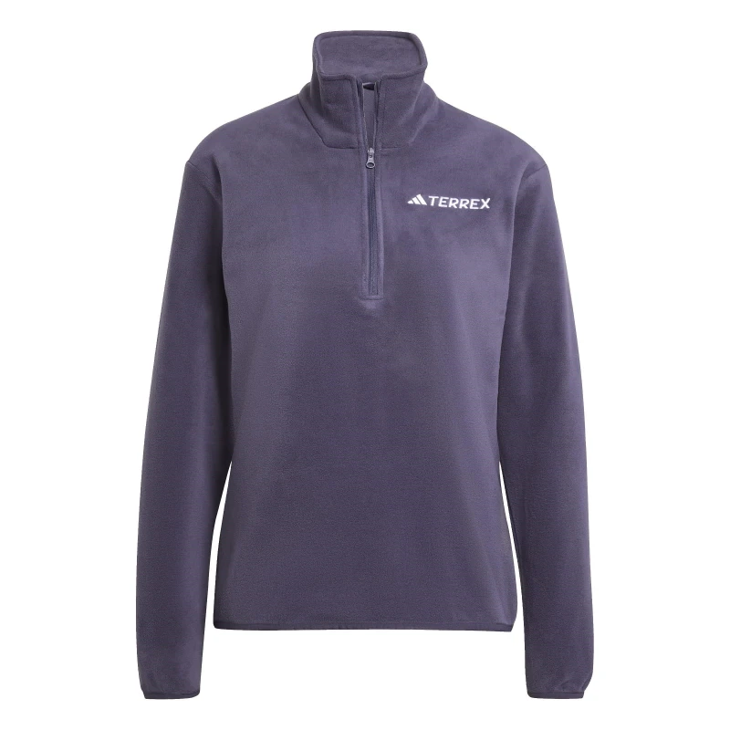 Image of adidas Multi Essentials 1/2 Zip Fleece Jacket Womens Shadow Navy female 14 (L)