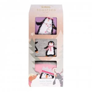 Image of Totes Totes 3 Pack Novelty Socks - Penguins