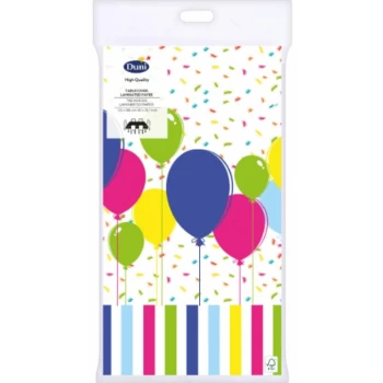 Image of Balloons & Confetti Table Cover - 120 x 180cm - Single - 85828 - Duni