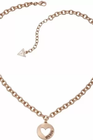 Image of Guess Jewellery G Girl Coin Heart Necklace JEWEL UBN51432