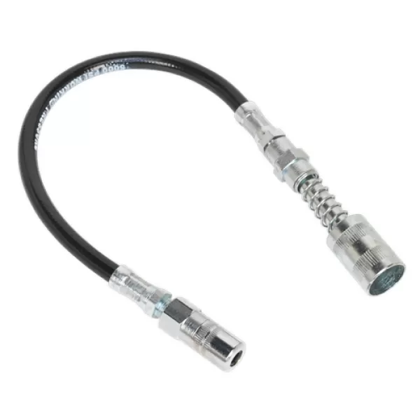 Image of Sealey GGSF300 Rubber Delivery Hose 4-Jaw Connector Flexible 300mm Quick Release