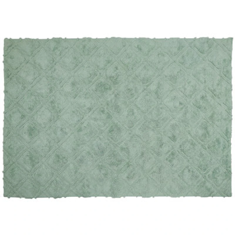 Image of Beliani Rug Hatay Light Green 160 X 230 Cm Cotton