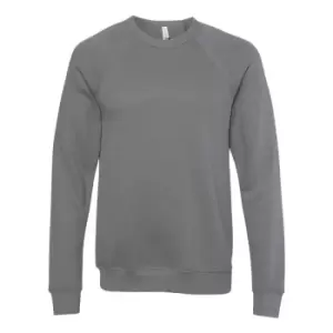 Image of Bella + Canvas Unisex Adult Fleece Raglan Sweatshirt (S) (Carbon Grey Heather)