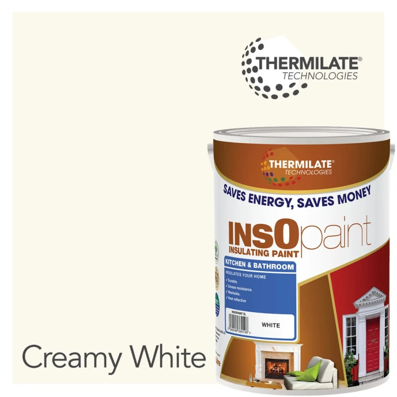 Image of THERMILATE TECHNOLOGIES Kitchen & Bathroom Paint - 5L in Londons Magnolia Londons Magnolia Unisex 5L