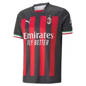 Image of Puma AC Milan Home Shirt 2022 2023 Adults - Black