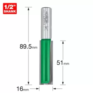 Image of Trend CRAFTPRO Two Flute Straight Router Cutter 16mm 51MM 1/2"