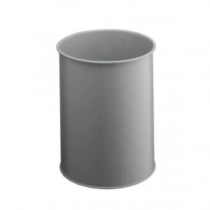 Image of Durable Metal Waste Bin 15L Grey