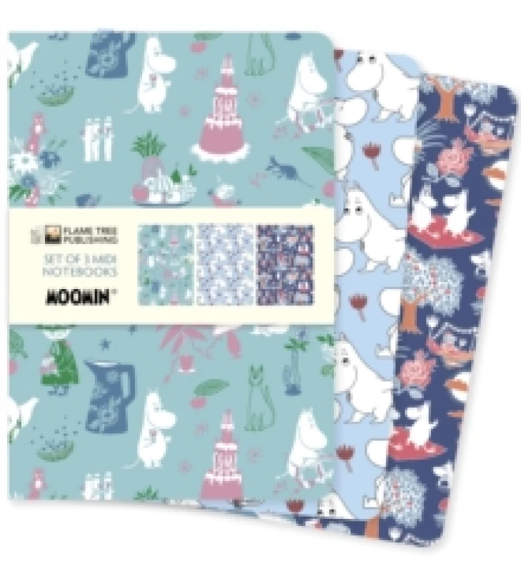Image of Moomin Classics Set of 3 Midi Notebooks Notebook / blank book