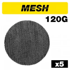 Image of Trend Mesh Random Orbital Sanding Disc 125mm 125mm 120g Pack of 5