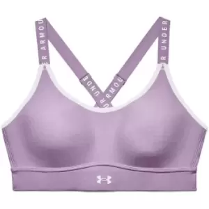 Image of Under Armour Armour Infinity Mid Heather Cover Sports Bra - Purple