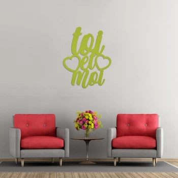 Image of Toietmoi - Green Green Decorative Wooden Wall Accessory