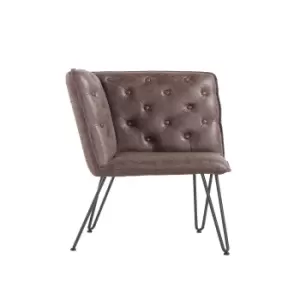 Image of Sebastian Studded Back Corner Bench Brown