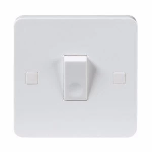 Image of KnightsBridge Pure 9mm 10A White 1G 2 Way 230V Electric Wall Plate Switch