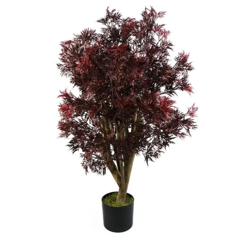 Image of Leaf 120cm Red Aralia Tree Artificial UV Resistant Outdoor Green