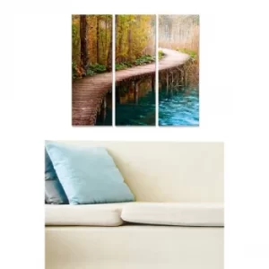 Image of MDF54683737 Multicolor Decorative MDF Painting (3 Pieces)
