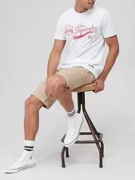 Image of Superdry Vintage Script T-Shirt - White Size M Men