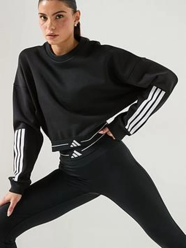 Image of Adidas Hyg Crew Swtr Ld63 Black female 8 (XS)
