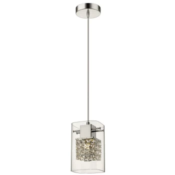 Image of Spring Lighting - 1 Light Ceiling Pendant Chrome Glass Single, G9