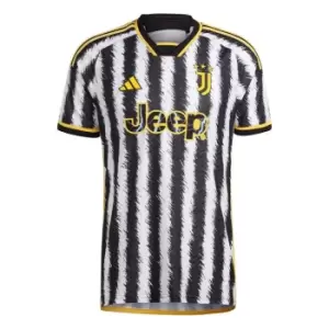 Image of adidas Juventus Authentic Home Shirt 2023 2024 Adults - Black