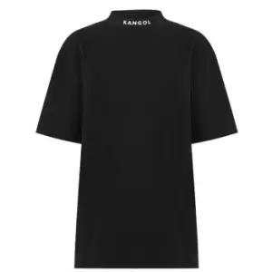 Image of Kangol Neck Logo T Shirt Womens - Black