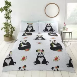 Image of Rapport - Panda Fun-Filled, Duvet Set, Multi, Size: Single - 135cm x 200cm