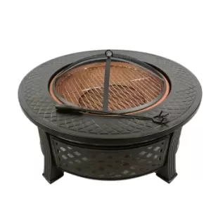 Image of Kingfisher Luxury Round Garden Fire Pit