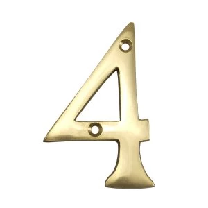 Image of Select Hardware Brass House Number 4