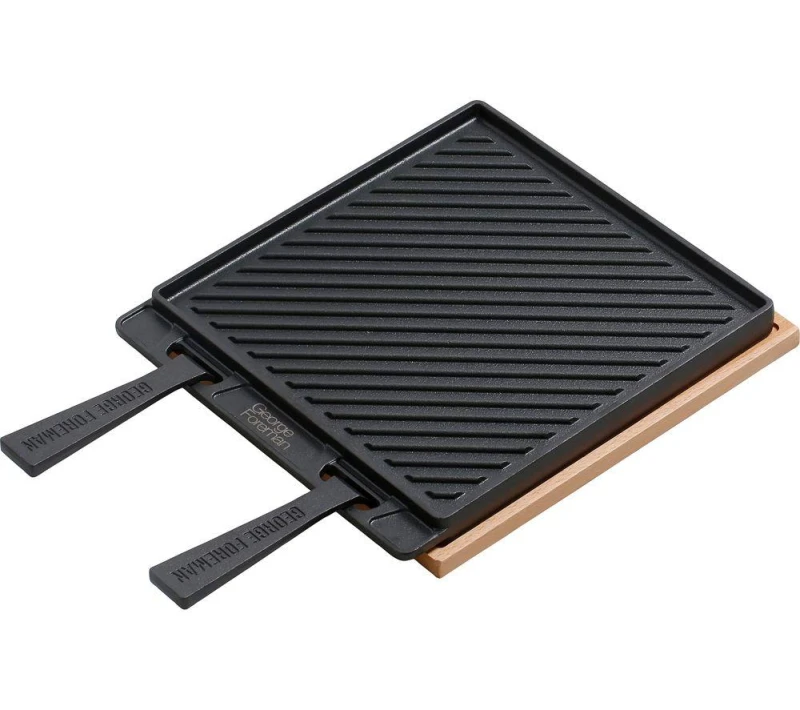 Image of GEORGE FOREMAN GFDSG01 Dual Sided Griddle Plate - Black 5056233834627